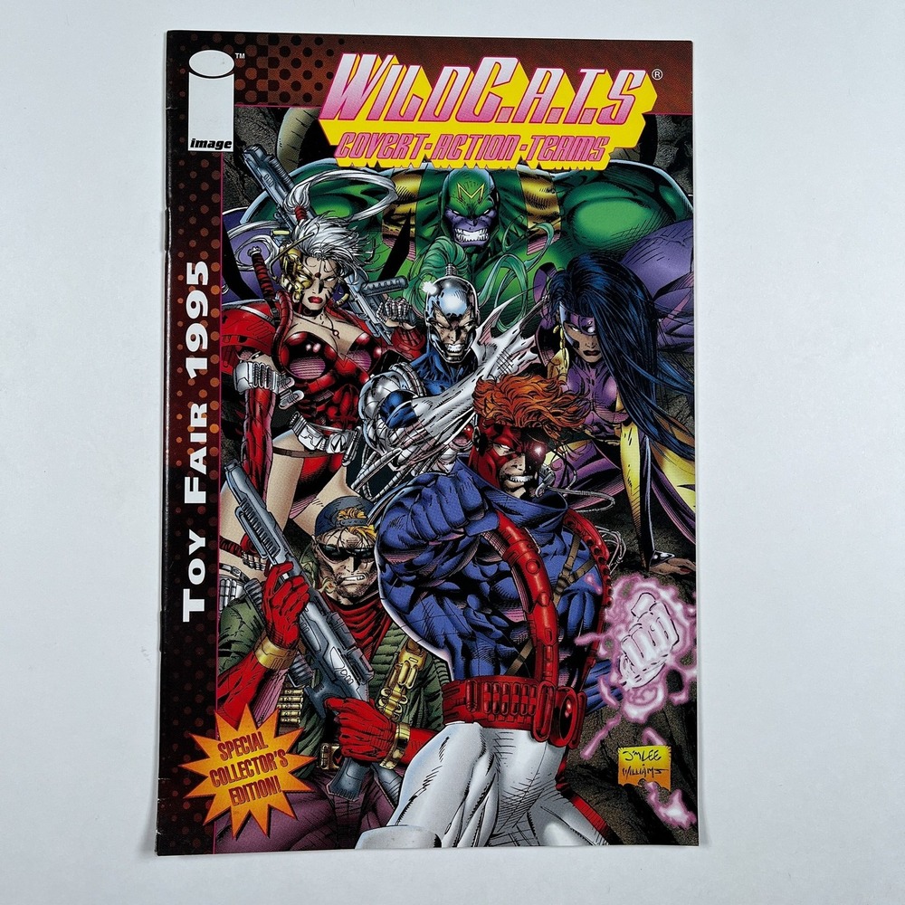 WildC.A.T.s Toy Fair 1995 Playmates Promo Brochure Uncut Card Sheet Jim Lee